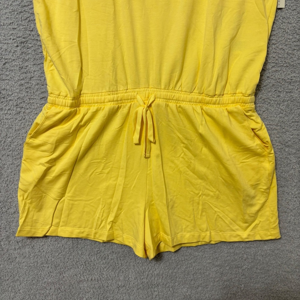 Casual Yellow Romper XXL Lightweight Lounge Summer Outfit V-Neck NWT - Picture 5 of 15